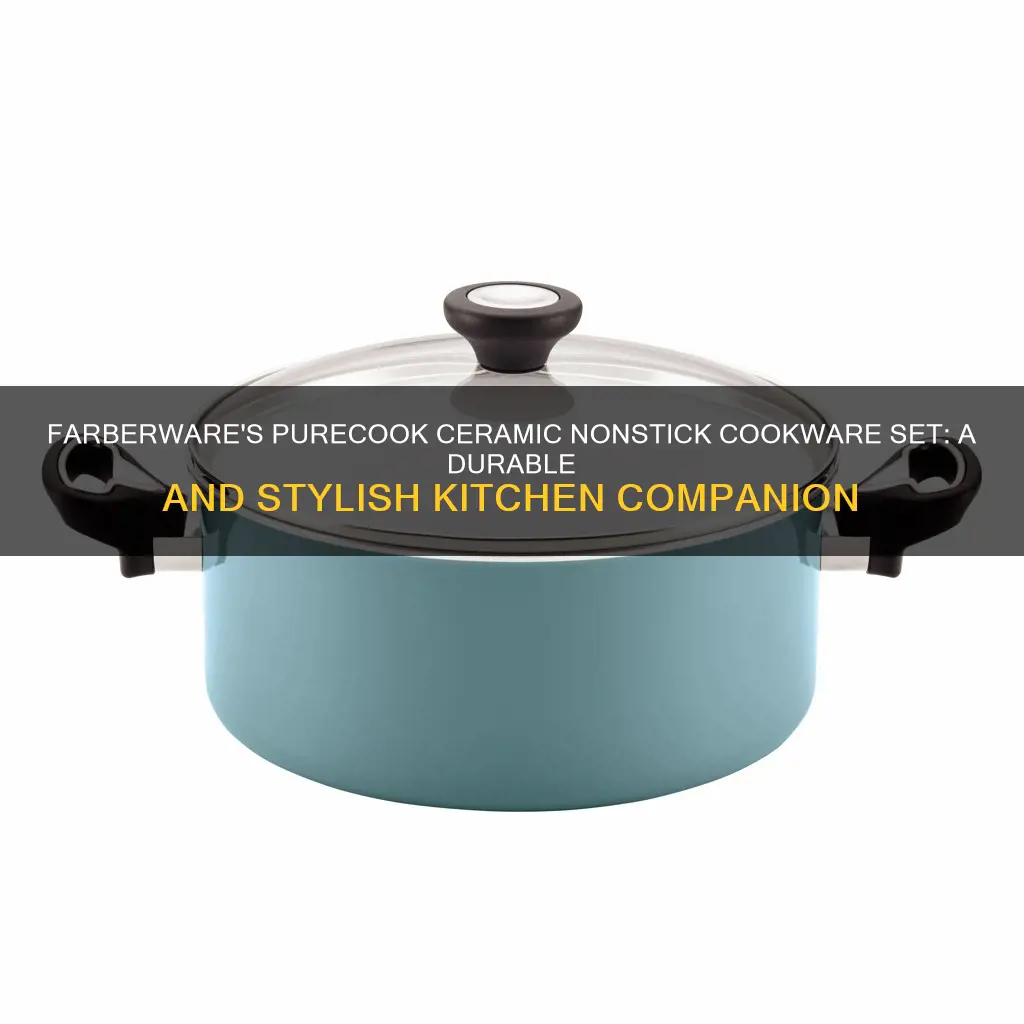 farberware 12-piece purecooktm ceramic nonstick cookware set gray