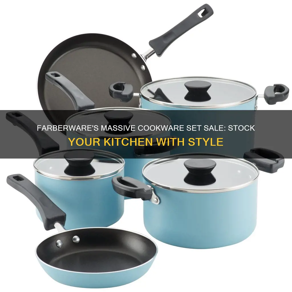 farberware 16-pc cookware set on sale