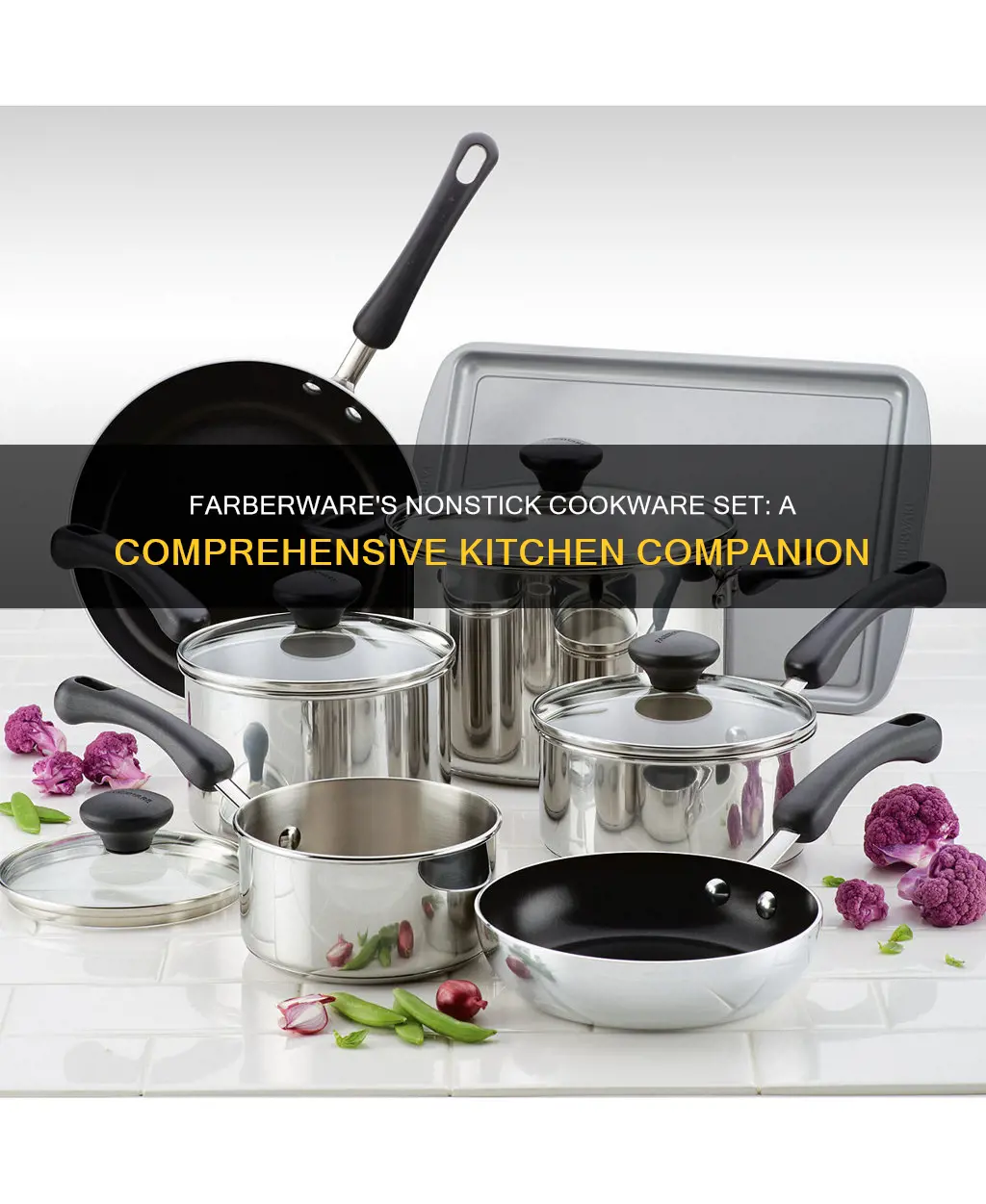 farberware 16 piece nonstick pots pans set cookware