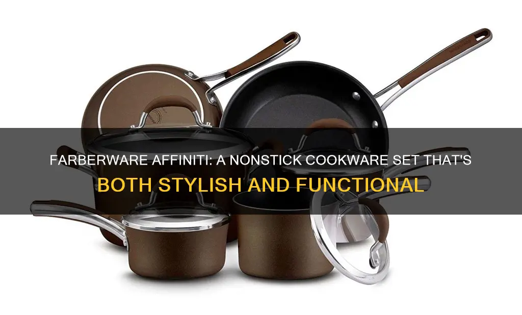 farberware affiniti nonstick 12-piece cookware set bronze