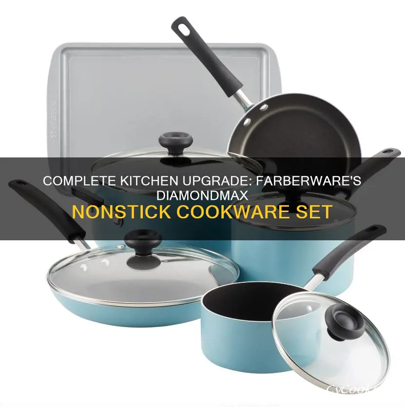 farberware cookstart 15-pc diamondmax nonstick cookware set size 15 pc