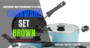 Elegant and Efficient: Farberware's High-Performance Nonstick Cookware Set in Brown