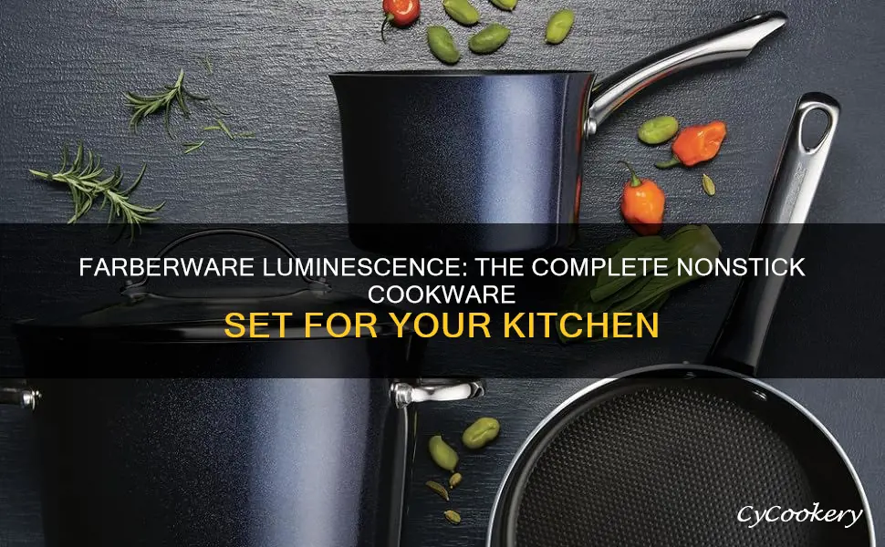 farberware luminescence 16 pc nonstick cookware set