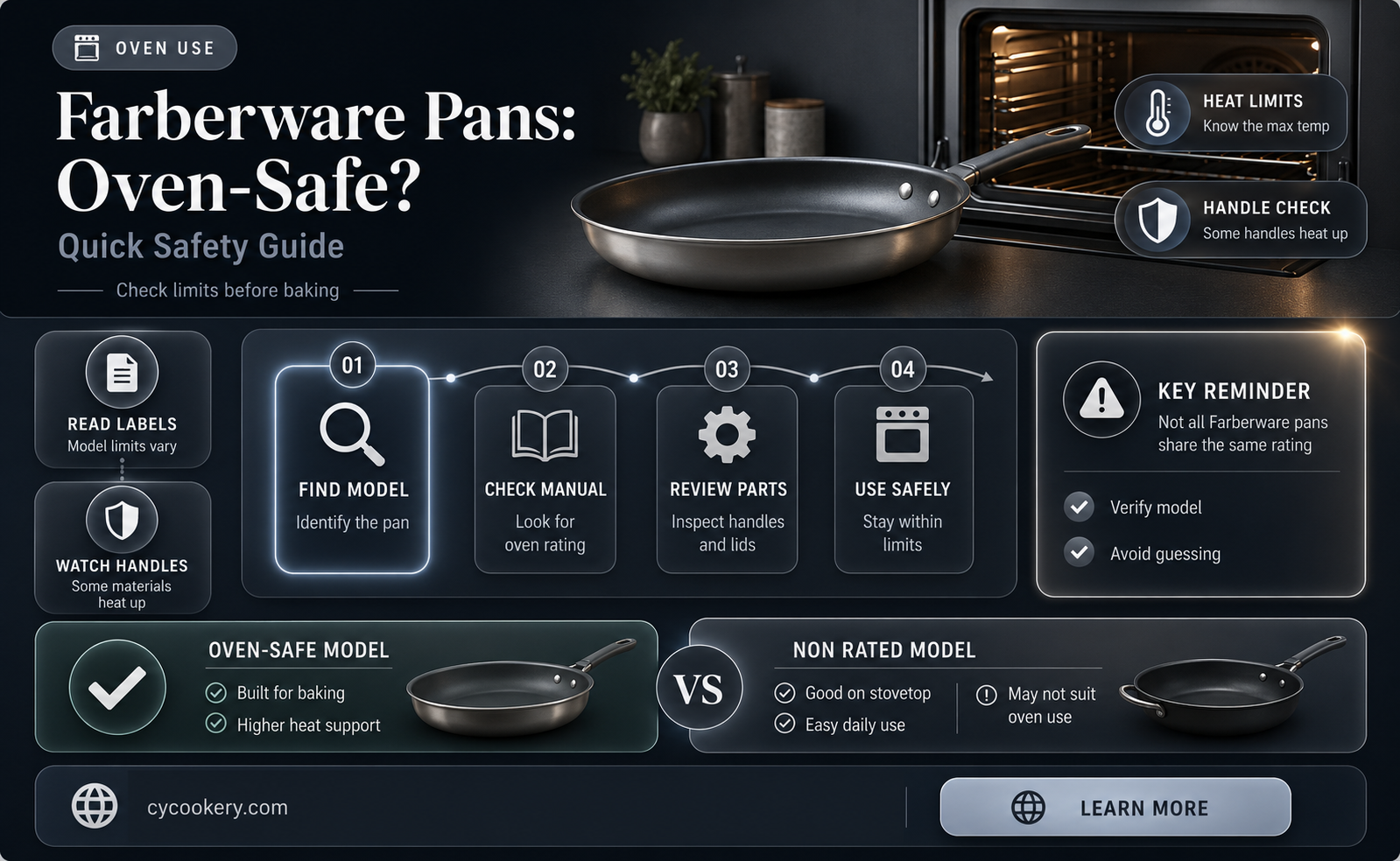 are farberware pans oven safe