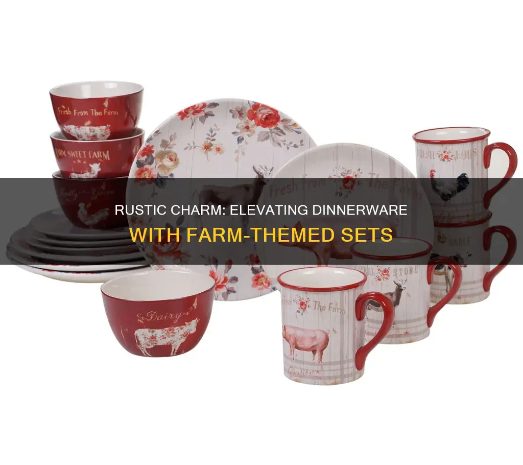 farm themed dinnerware sets