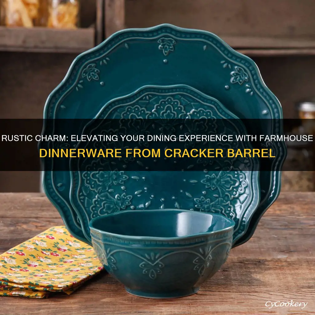 farmhouse dinnerware set cracker barrel