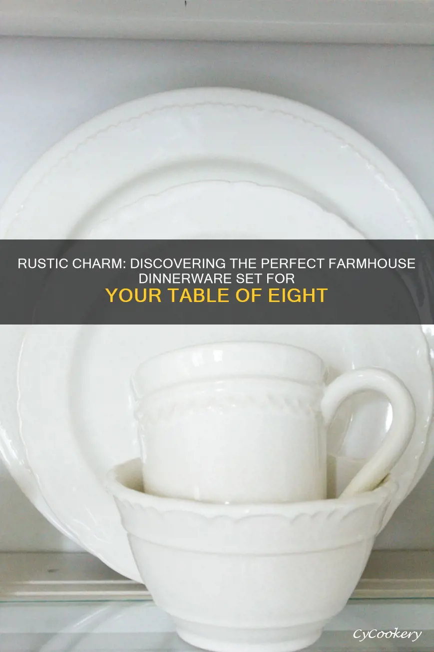 farmhouse dinnerware sets for 8