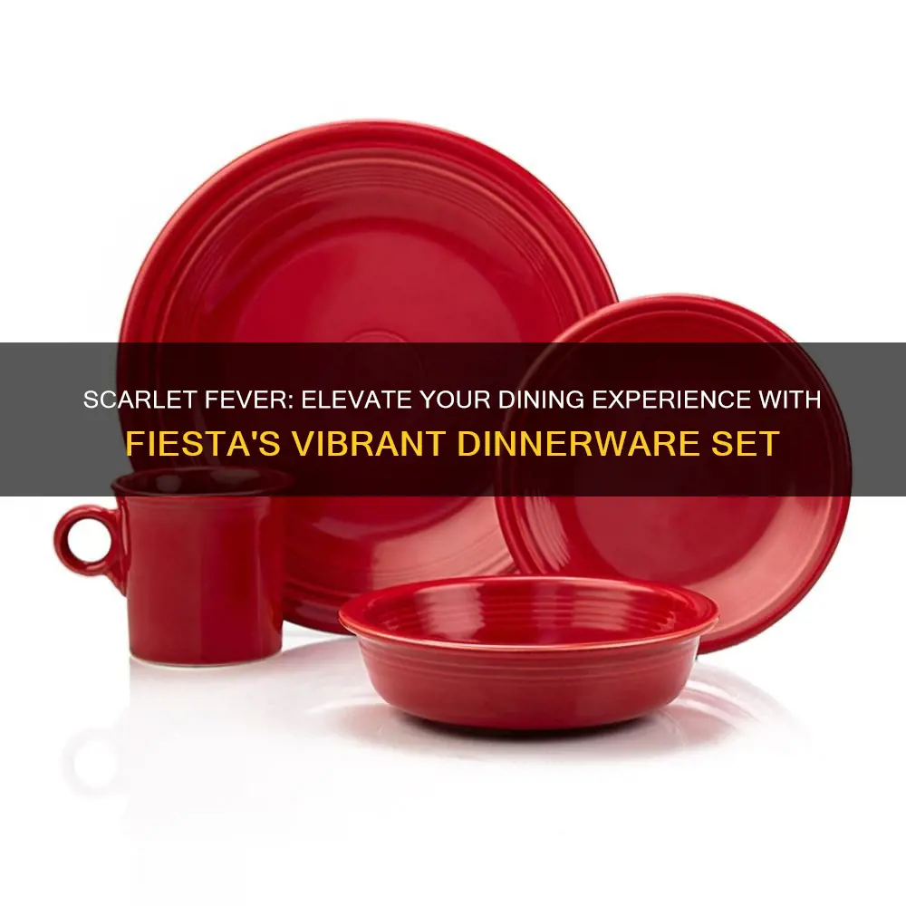 fiesta 16 piece service for 4 dinnerware set scarlet