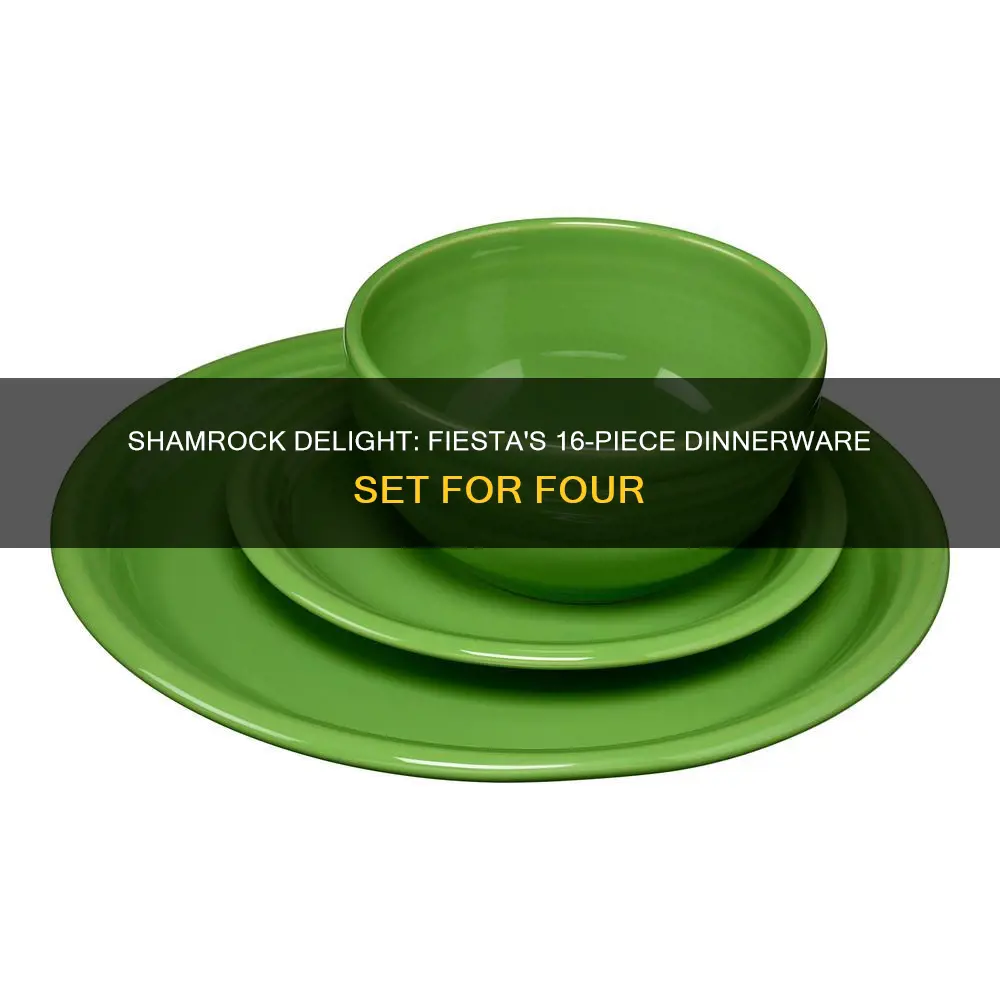 fiesta 16 piece service for 4 dinnerware set shamrock