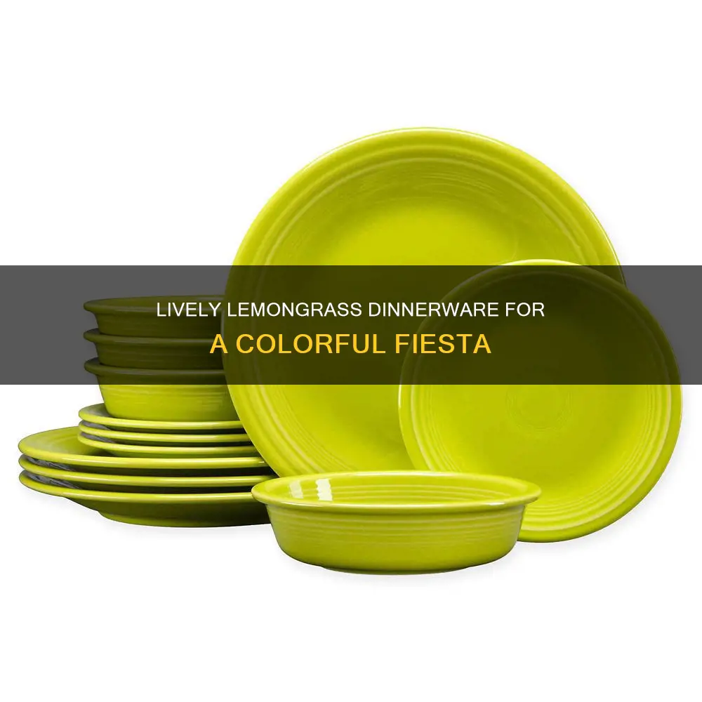 fiesta 20-piece dinnerware set in lemongrass