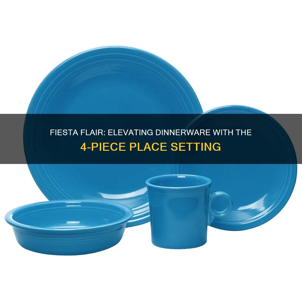 fiesta 4 piece dinnerware place setting