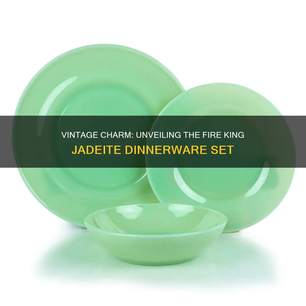 fire king jadeite charm pattern 31 piece dinnerware set