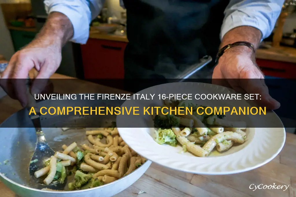 firenze italy 16 pieces cookware set