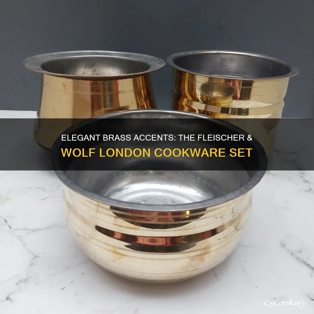 fleischer and wolf 7pc brass trim london cookware set