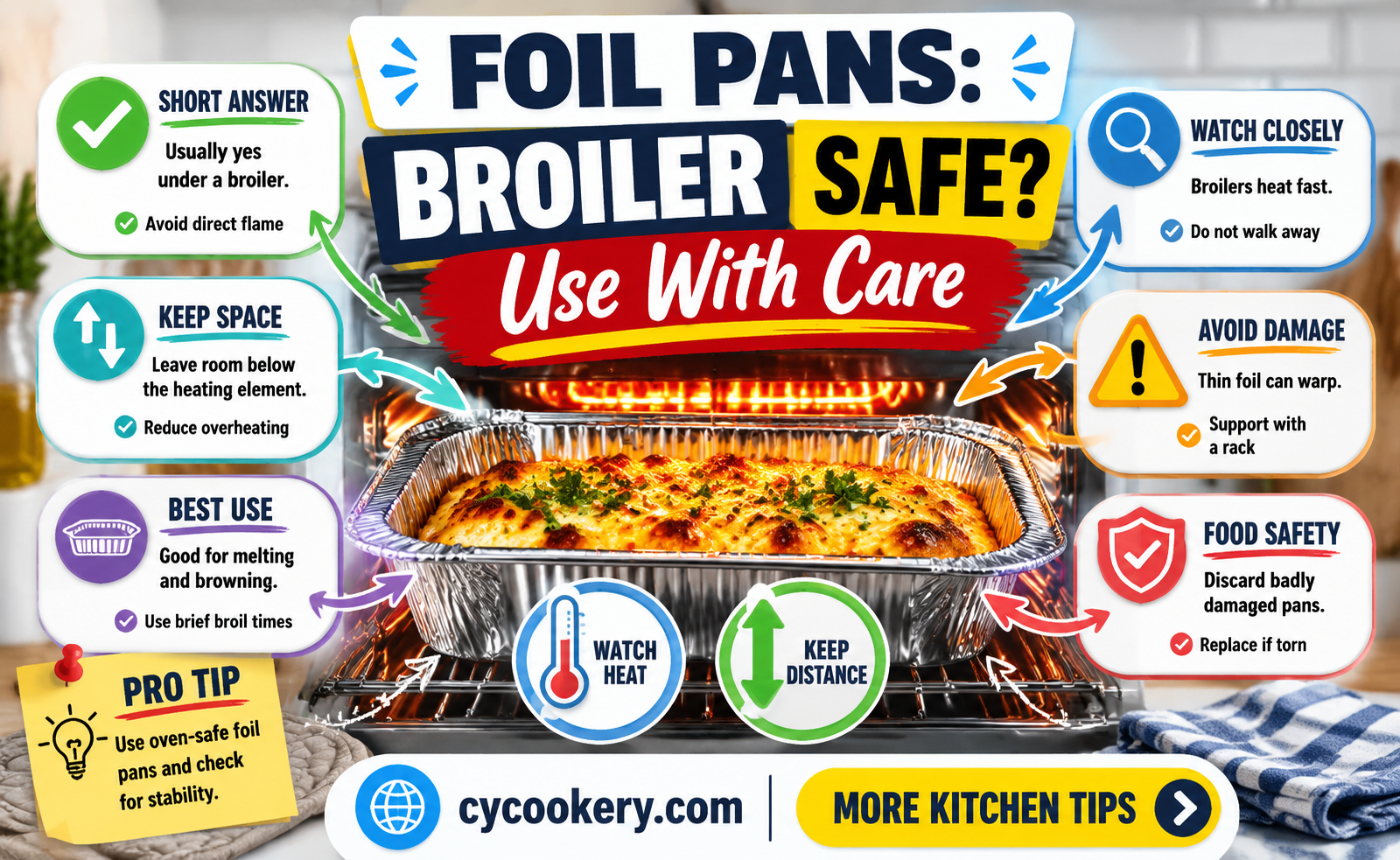 are foil pans broiler safe
