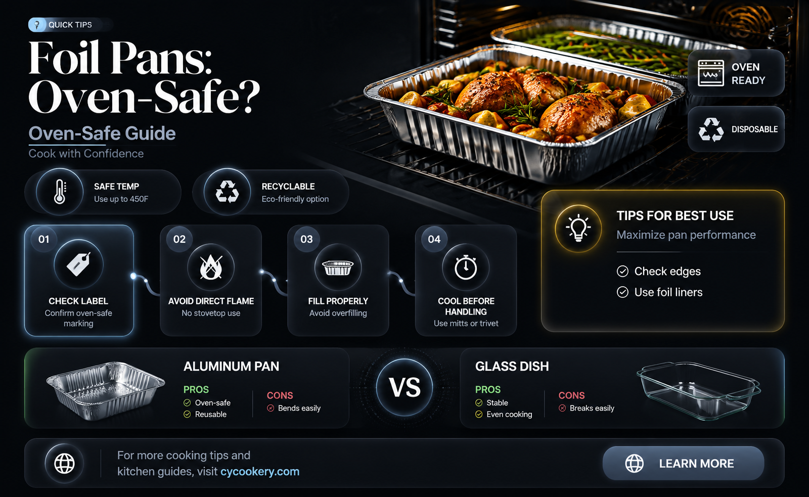 are foil pans oven safe