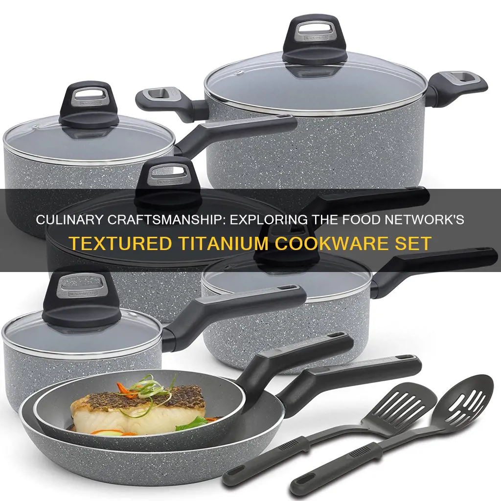 food network 10 pc textured titanium cookware set