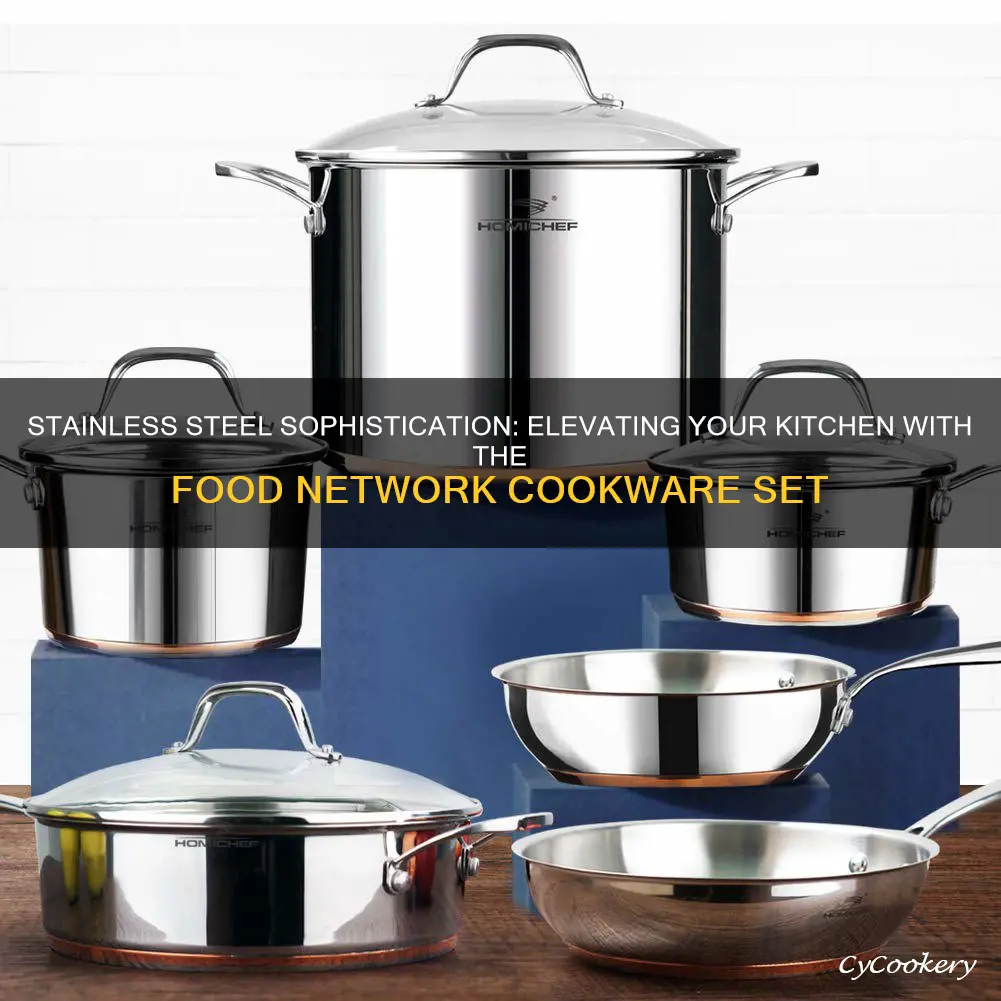 food network 10 piece stainless steel cookware set