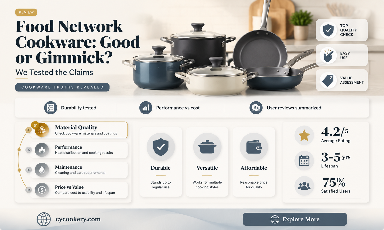 are food network pots and pans good