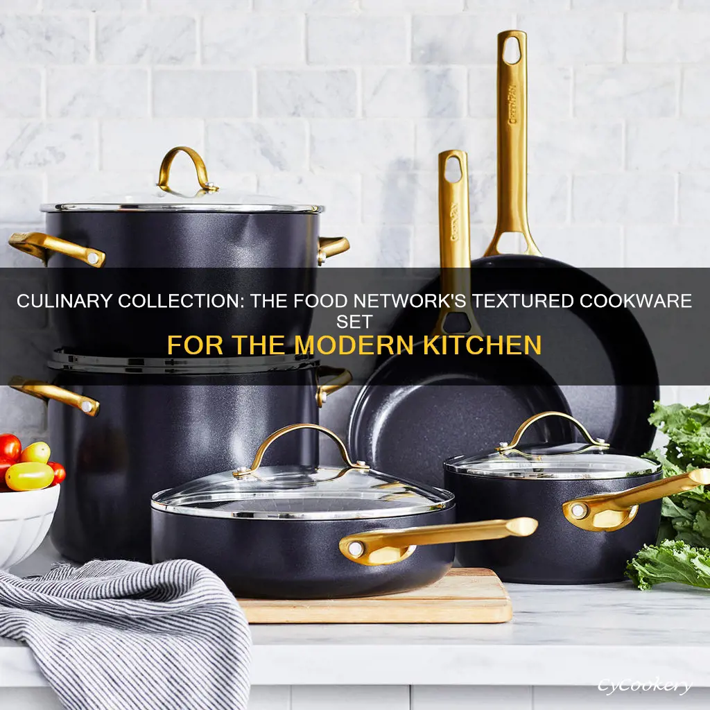 food network textured 10 piece nonstick cookware set