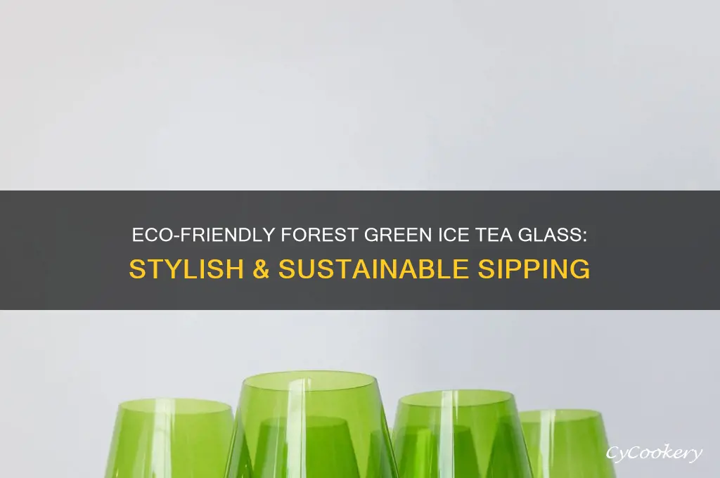 forest green ice tea glass