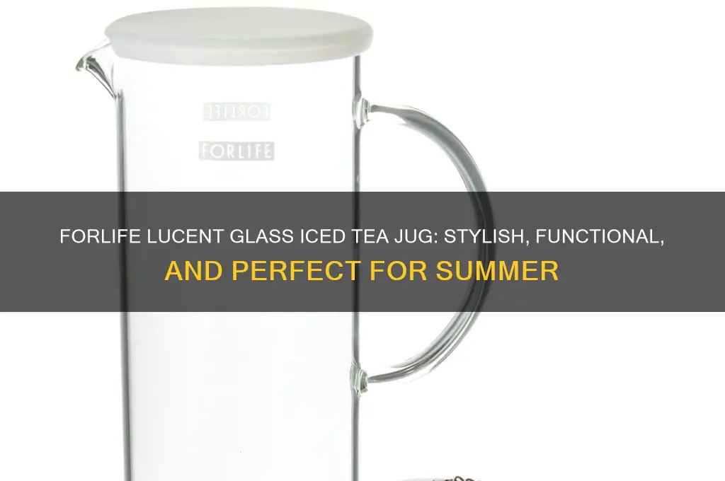 forlife lucent glass iced tea jug