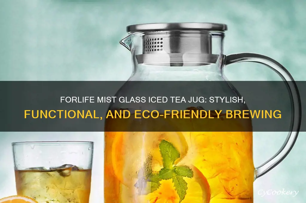 forlife mist glass ice tea jug