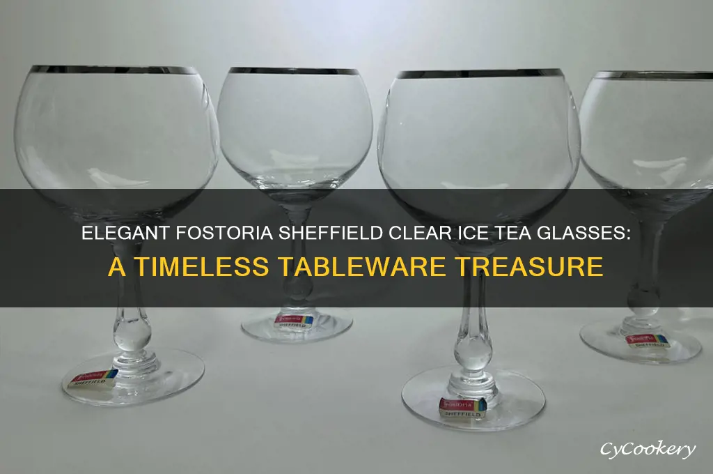 fostoria sheffield clear ice tea glasses