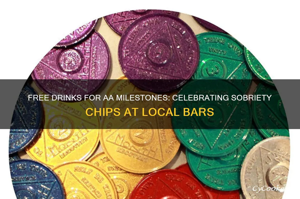 free drink for aa chips at bars jar