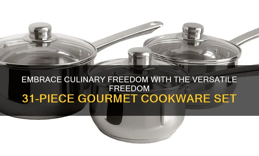 freedom 31-piece gourmet cookware set