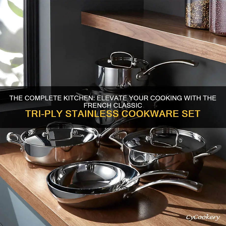 french classic tri ply stainless cookware 13 piece set