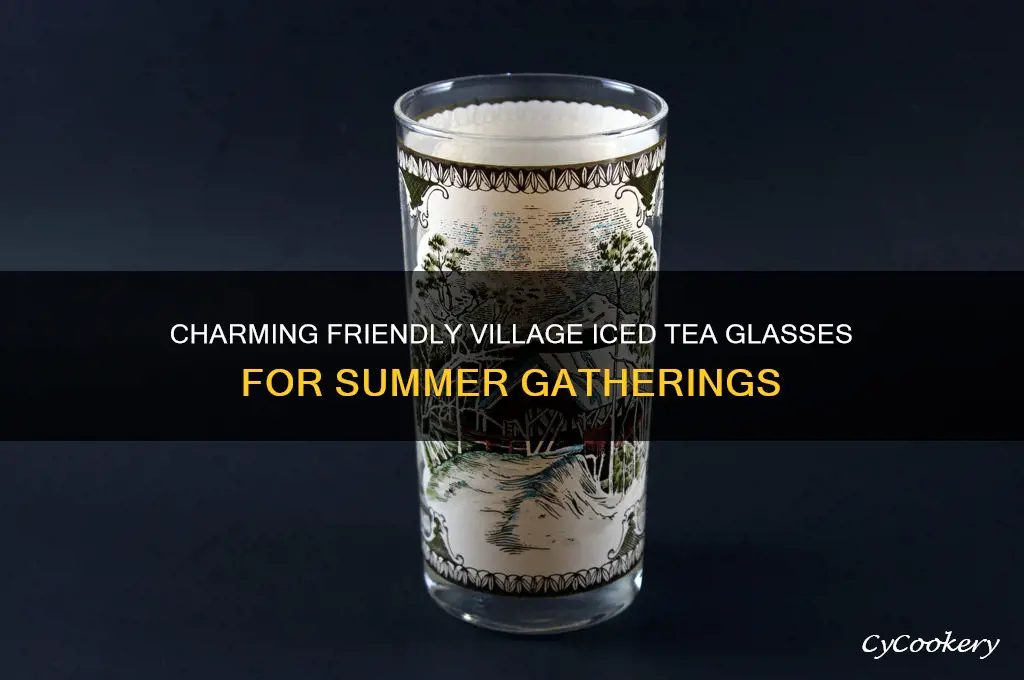 friendly village iced tea glasses