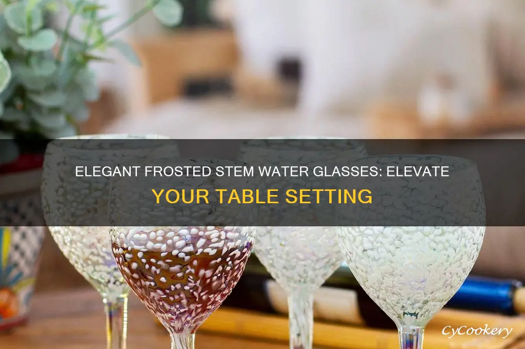 frosted stem water glasses