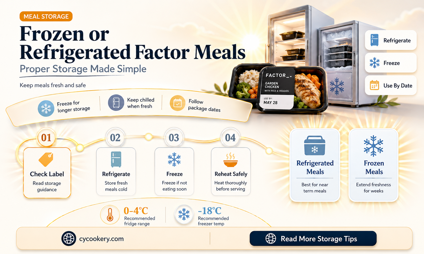 are factor meals supposed to be frozen or refrigerated