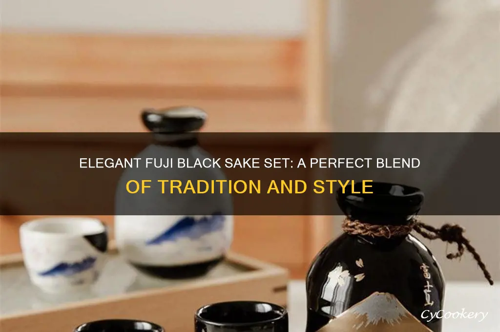 fuji black sake set