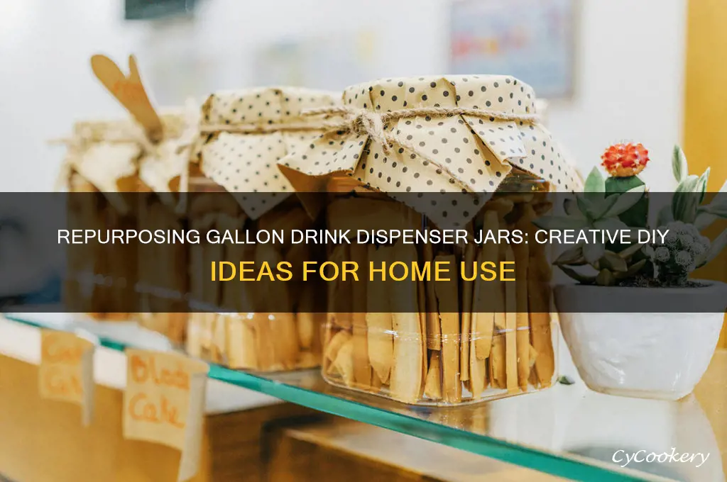 gallon drink dispenser jar repurpose