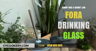 Granny's Quirky Quart Jar: A Unique Drinking Glass Alternative