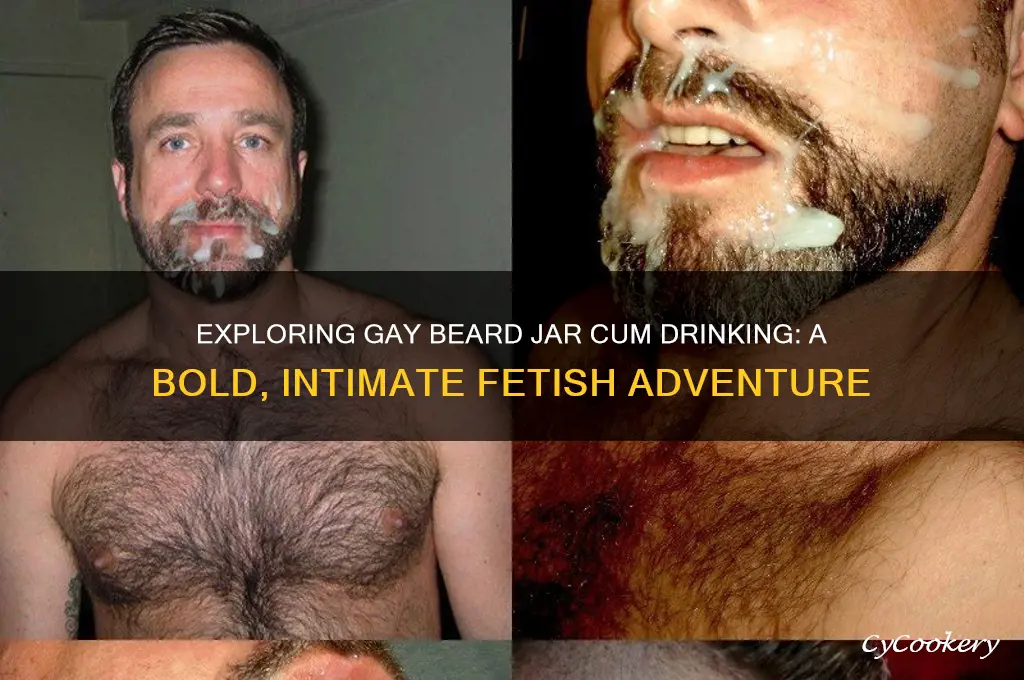 gay beard jar cum drink