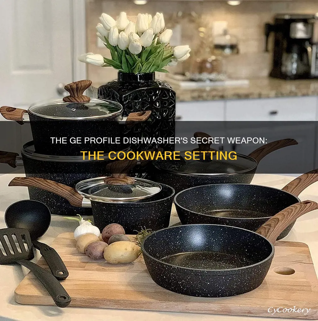 ge profile dishwasher cookware setting