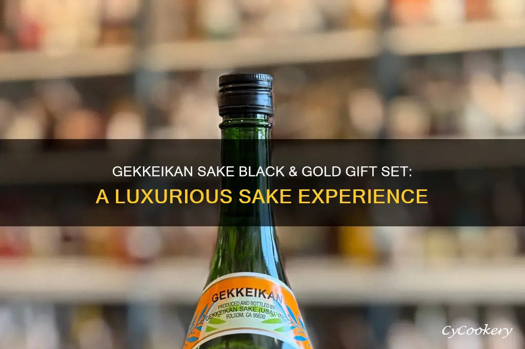 gekkeikan sake black and gold gift set