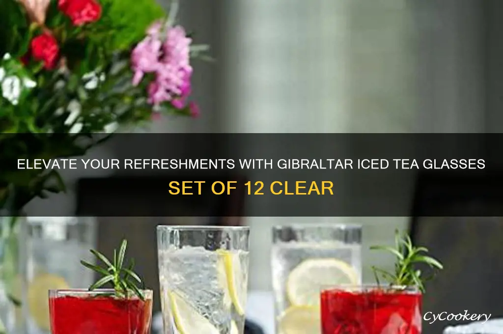 gibraltar iced tea glasses set of 12 clear