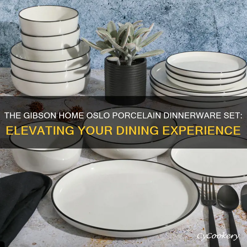 gibson home oslo porcelain dinnerware set