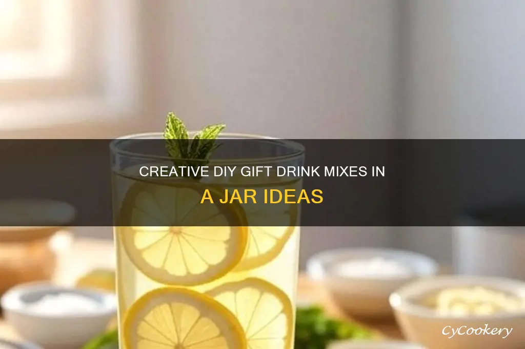 gift drink mixes in a jar