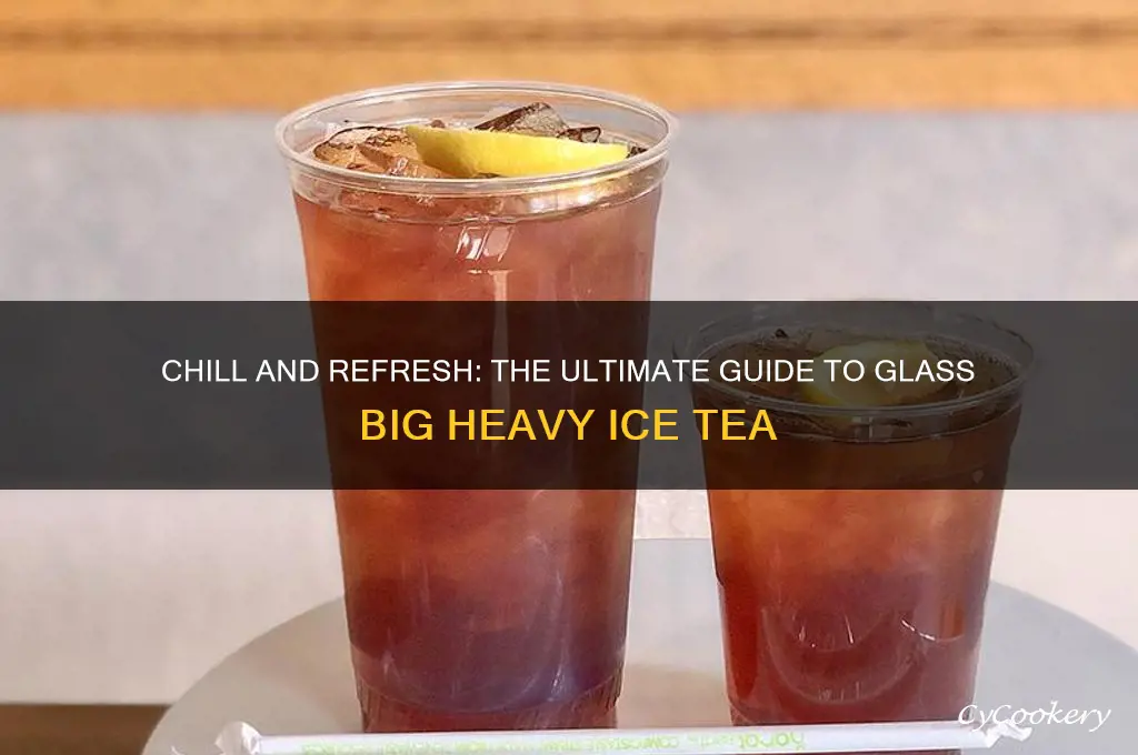 glass big heavy ice tea