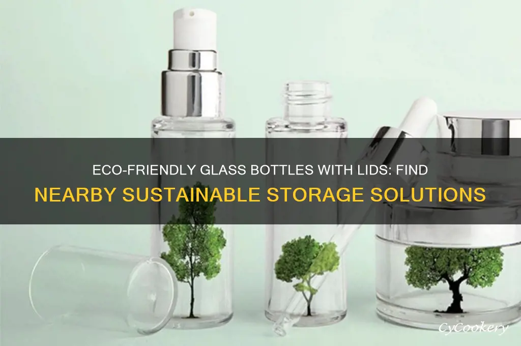 glass bottles with lids nearby