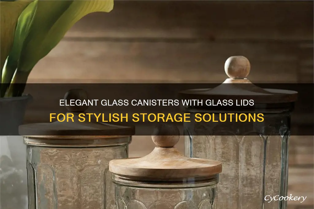 glass canisters with glass lids