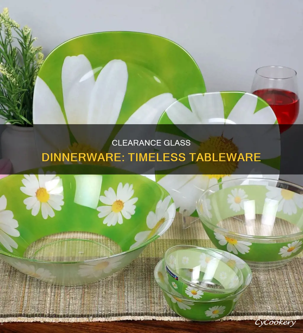 glass dinnerware sets clearance