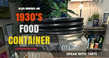 Vintage Glass Drinking Jars: 1930s Food Storage Charm Revived