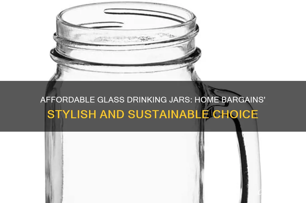 glass drinking jars home bargains
