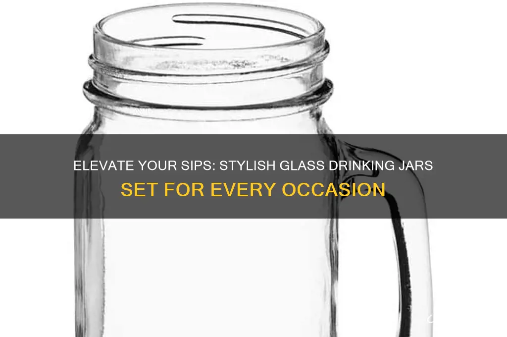 glass drinking jars set